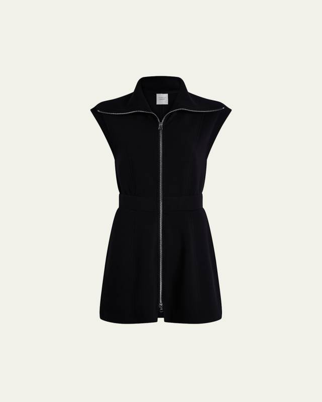Rebecca Zip-Front Mini Dress